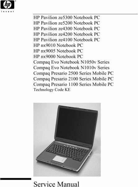 Product picture HP nx9000 Service Manual